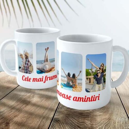 Cana Personalizata Cu 4 poze și mesaj