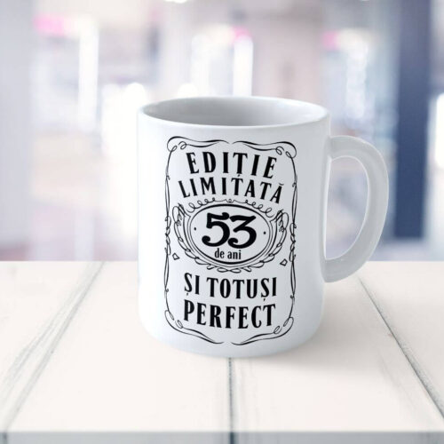Cană personalizată Editie Limitata 53 de ani