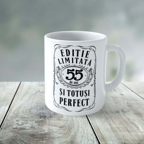 Cană personalizată Editie Limitata 55 de ani