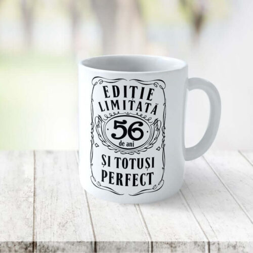 Cană personalizată Editie Limitata 56 de ani