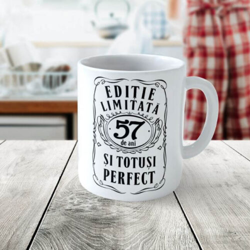 Cană personalizată Editie Limitata 57 de ani
