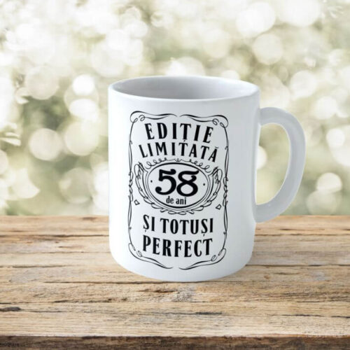 Cană personalizată Editie Limitata 58 de ani