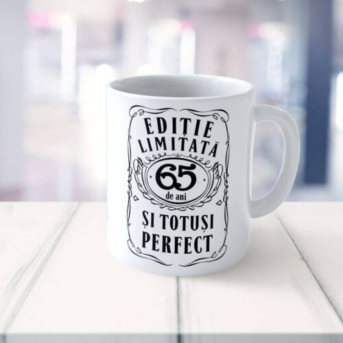 Cană personalizată Editie Limitata 65 de ani