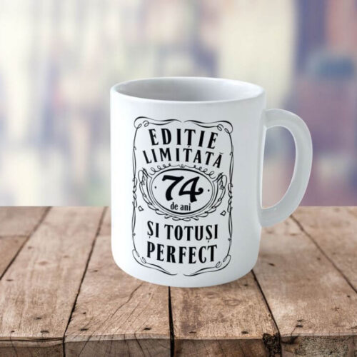 Cană personalizată Editie Limitata 74 de ani