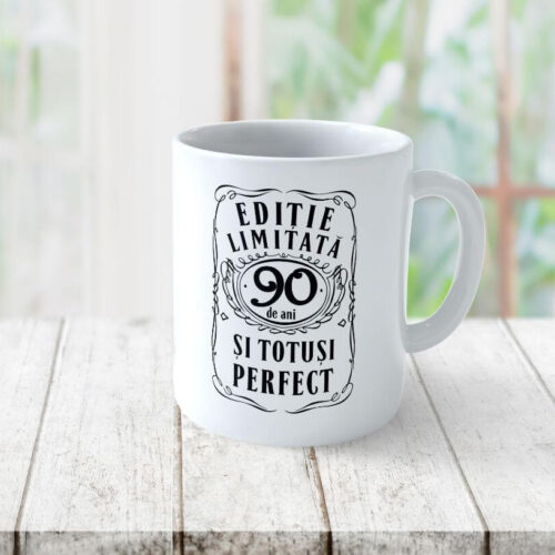 Cană personalizată Editie Limitata 90 de ani