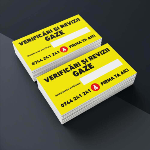 Etichete autoadezive Verificări Revizii Gaze - Set 100 buc