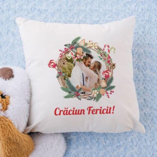 Pernă de Crăciun personalizată