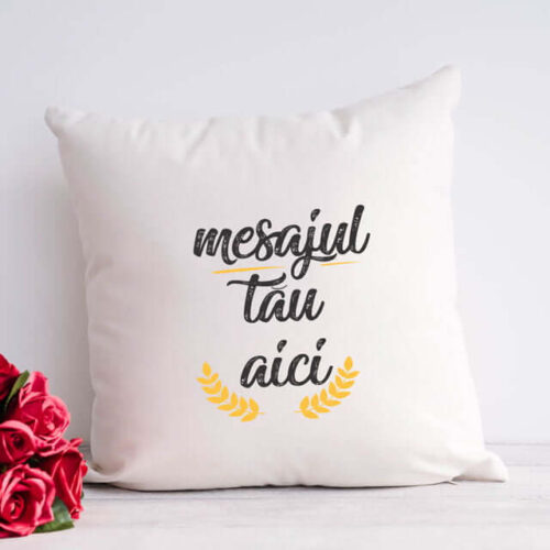 Pernă Personalizată cu Mesajul tău