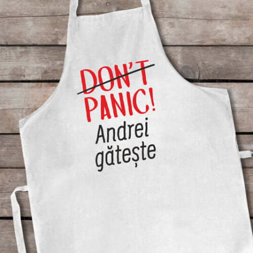 Șorț personalizat - Don't Panic