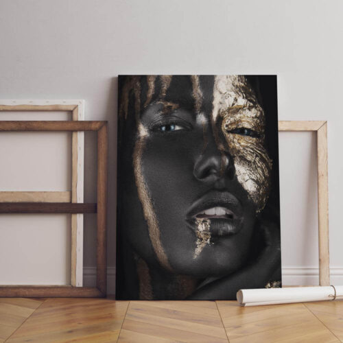 Tablou canvas Gold Face Three