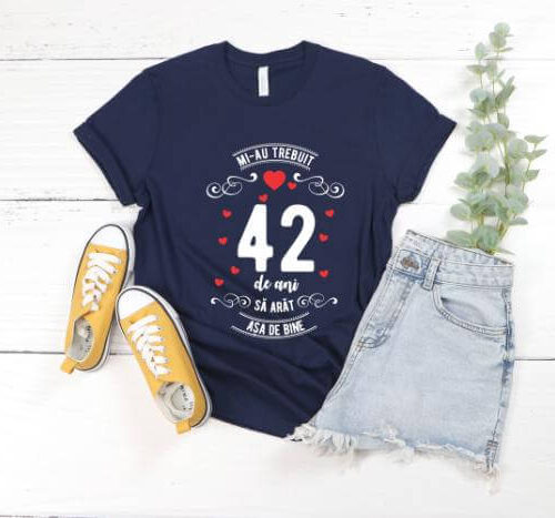 Tricou Mi-au trebuit 42 de ani sa arat asa de bine Model3