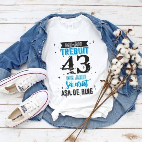 Tricou Mi-au trebuit 43 de ani sa arat asa de bine Model2
