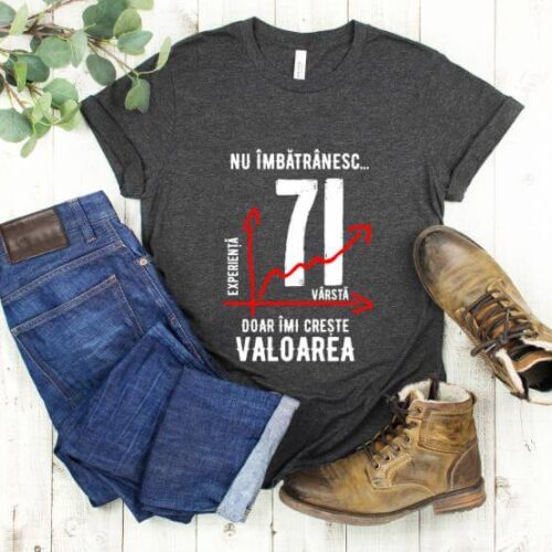 Tricou Nu îmbătrânesc doar îmi crește valoarea – 71 ani