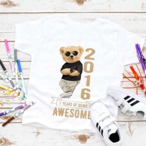Tricou Personalizat 7 years of being awesome