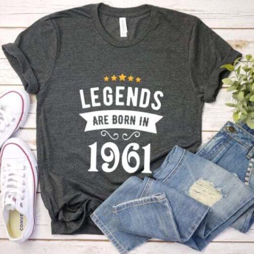 Tricou Personalizat Legends are born in 1961
