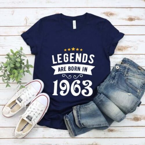 Tricou Personalizat Legends are born in 1963