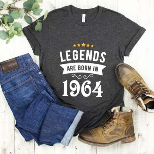 Tricou Personalizat Legends are born in 1964