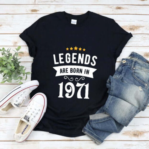 Tricou Personalizat Legends are born in 1971