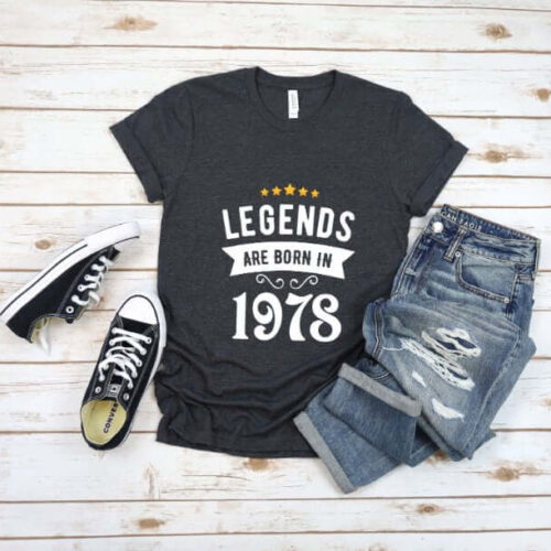 Tricou Personalizat Legends are born in 1978