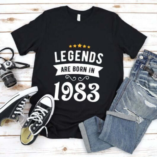 Tricou Personalizat Legends are born in 1983