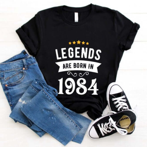 Tricou Personalizat Legends are born in 1984