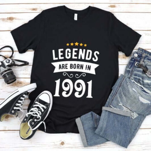 Tricou Personalizat Legends are born in 1991