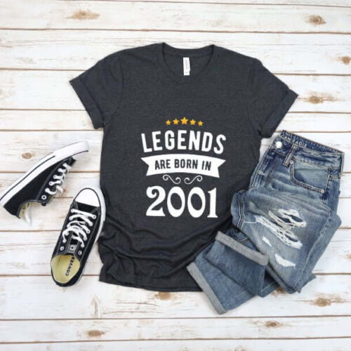 Tricou Personalizat Legends are born in 2001