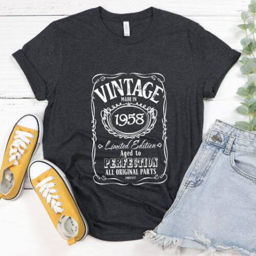 Tricou Personalizat Vintage Made In 1958 Aged to Perfection