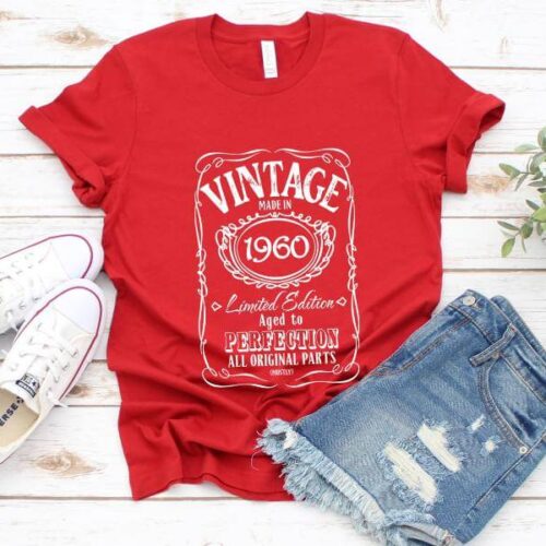 Tricou Personalizat Vintage Made In 1960 Aged to Perfection