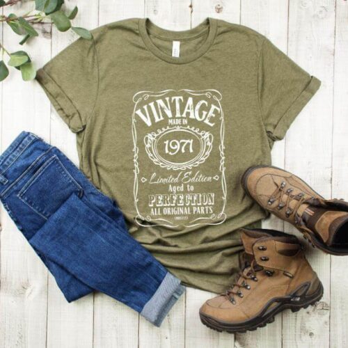 Tricou Personalizat Vintage Made In 1971 Aged to Perfection