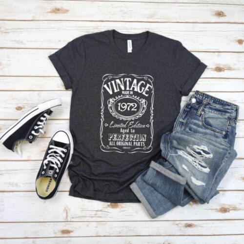 Tricou Personalizat Vintage Made In 1972 Aged to Perfection