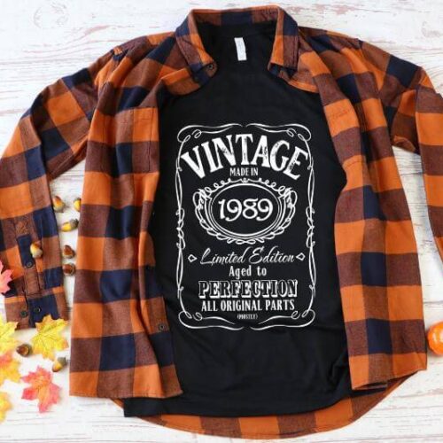 Tricou Personalizat Vintage Made In 1989 Aged to Perfection