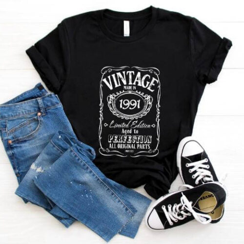 Tricou Personalizat Vintage Made In 1991 Aged to Perfection