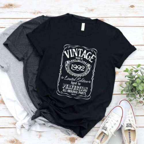 Tricou Personalizat Vintage Made In 1992 Aged to Perfection