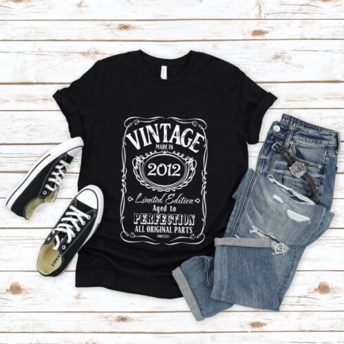 Tricou Personalizat Vintage Made In 2012 Aged to Perfection