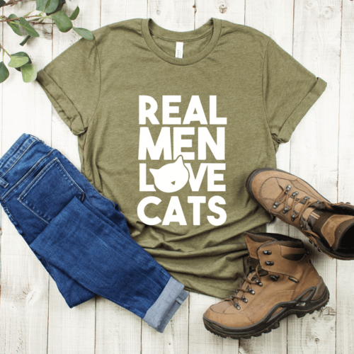 Tricou Real Men Love Cats