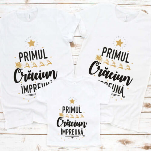 Set 3 Tricouri Primul Crăciun împreună