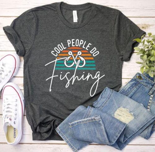 Tricou Cool People Do Fishing