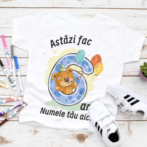 Tricou personalizat Astăzi fac 6 ani