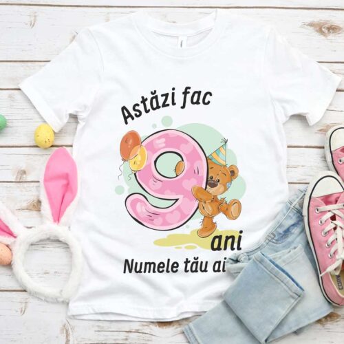 Tricou personalizat Astăzi fac 9 ani