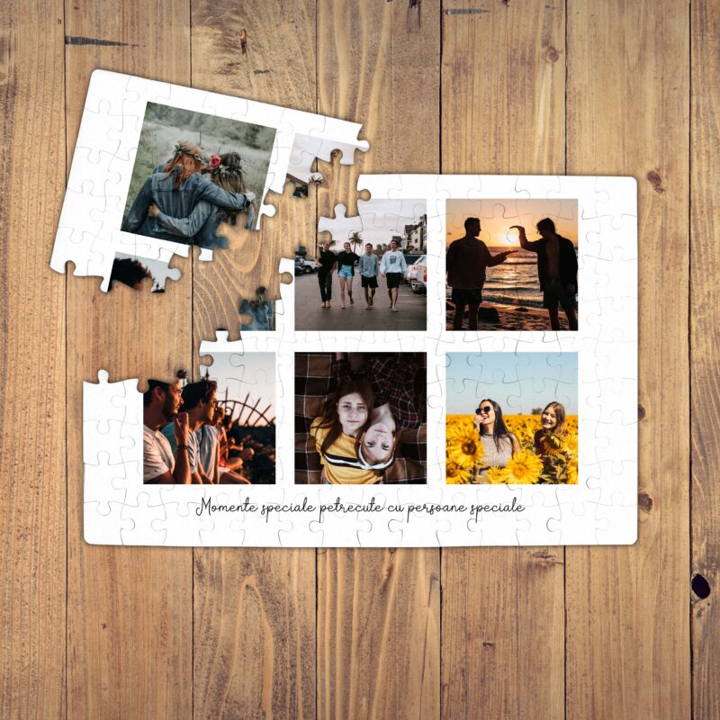 Puzzle Personalizat Magnetic - 96 de piese, 20x28 cm, 6 Poze cu text, PZ01 - imagine 2