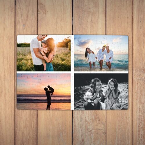Puzzle Personalizat Magnetic - 96 de piese, 20x28 cm, 4 poze, PZ010