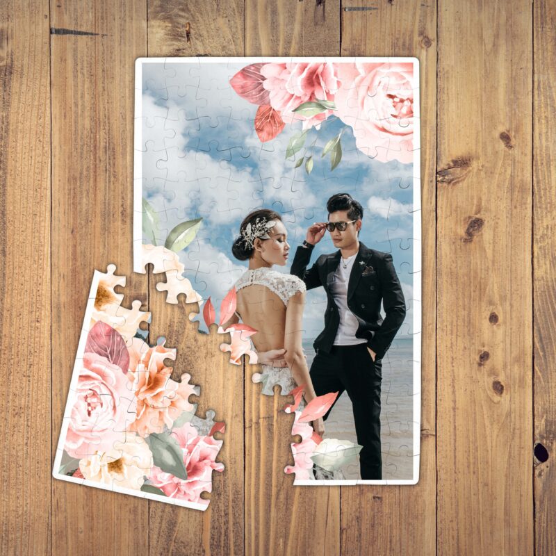 Puzzle Personalizat Magnetic - 96 de piese, 20x28 cm, o poza cu flori, PZ08 - imagine 2