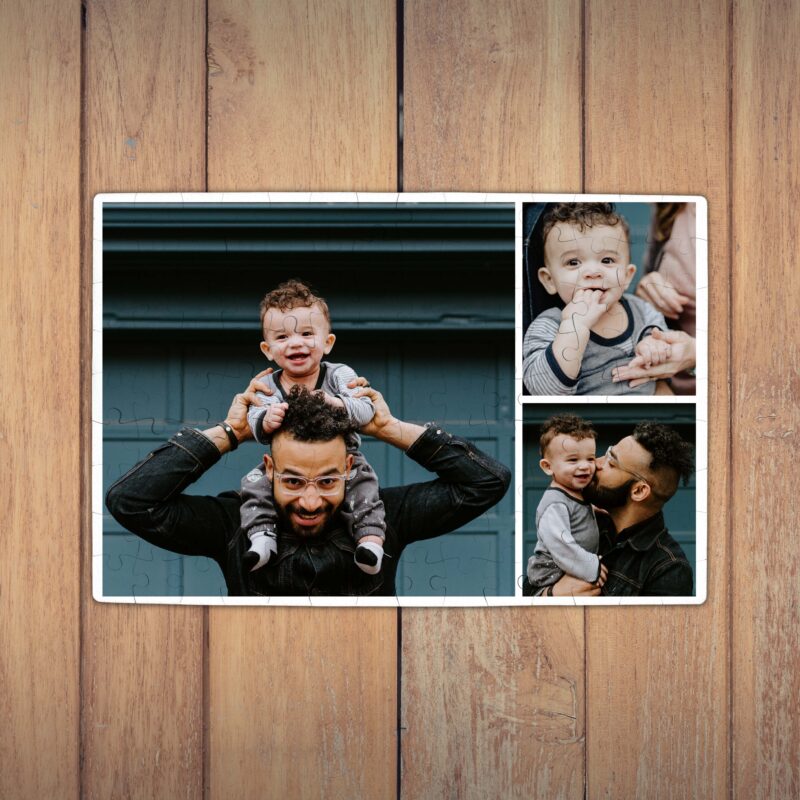 Puzzle Personalizat Magnetic - 96 de piese, 20x28 cm, 3 poze, PZ03