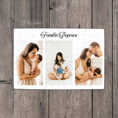 Puzzle Personalizat Magnetic - 96 de piese, 20x28 cm, 3 poze, PZ05