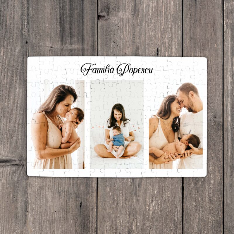 Puzzle Personalizat Magnetic - 96 de piese, 20x28 cm, 3 poze, PZ05