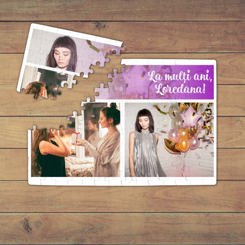 Puzzle Personalizat Magnetic - 96 de piese, 20x28 cm, 3 poze, PZ06 - imagine 2